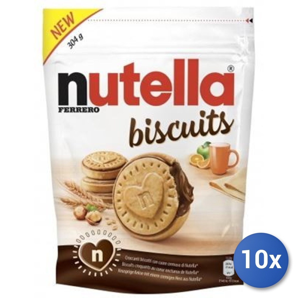 10X Multipack Ferrero Nutella Snack Biscuits 304G