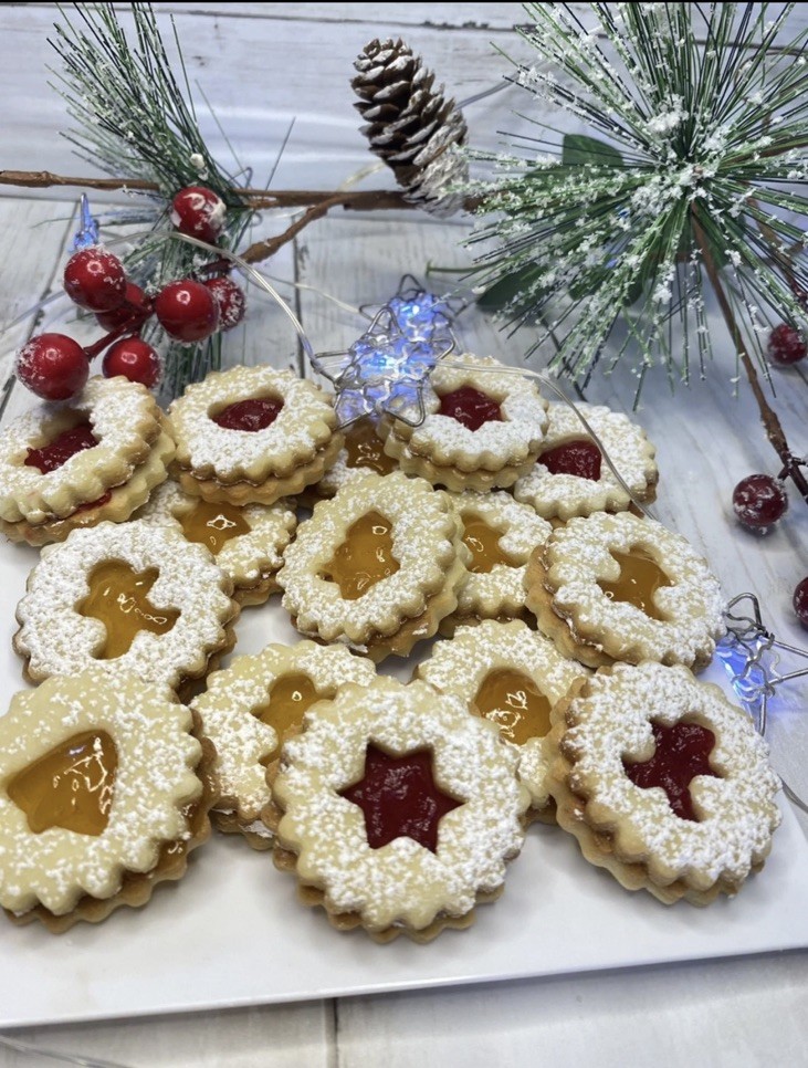 Frashky Baked European Style Linzer Cookies Flavorful Handmade Classic 1 Lb Bag
