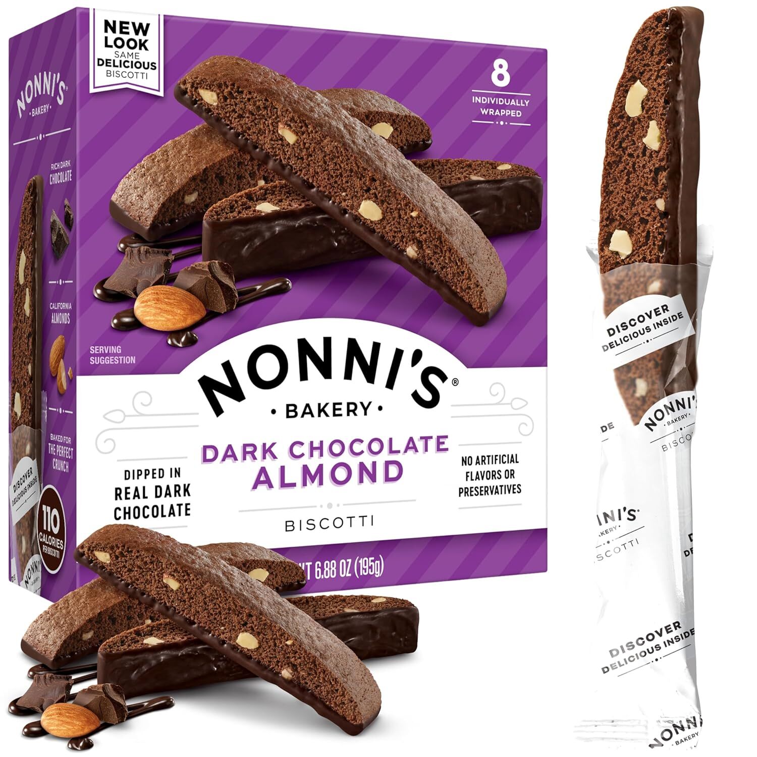Dark Chocolate Almond Biscotti Italian Cookies – Dark Chocolate Cookies