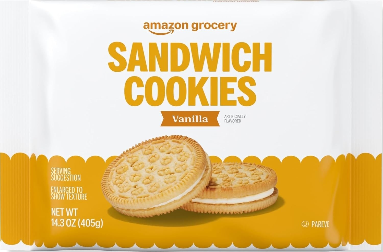 Amazon Grocery, Peanut Butter Sandwich Cookies, 1 Lb (Previously Happy Belly, Pa