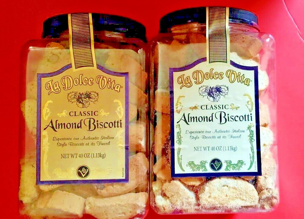 2 PACK LA DOLCE VITA CLASSIC ITALIAN BISCOTTI, 40 OZ EACH