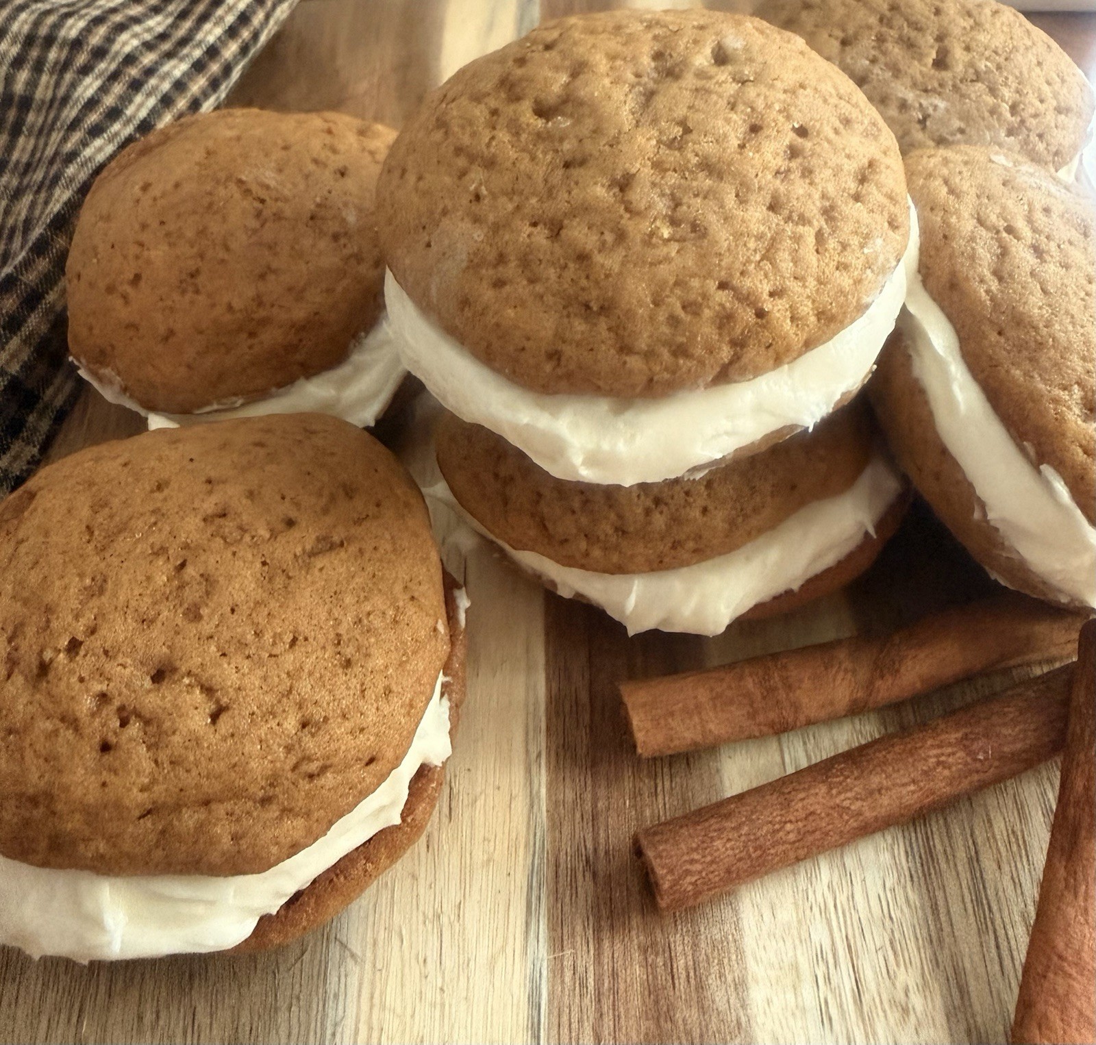 Gingerbread Whoopie Pies w/ Buttercream Filling, (Batch Of 9) Snack Pies