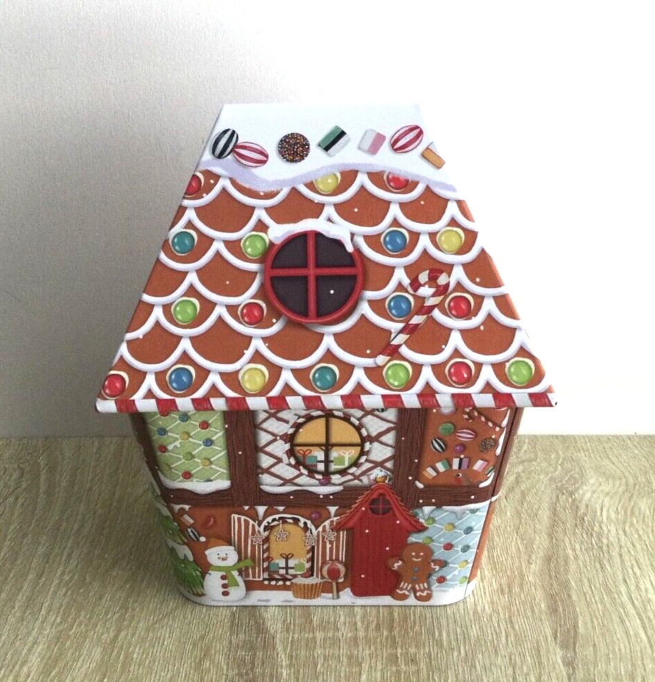 The Silver Crane Gingerbread House Christmas Tin with Cookies NEW Limited Editi