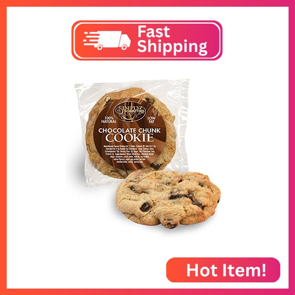 Simply Scrumptous Low Fat Chocolate Chunk Cookies