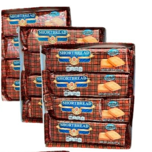 Global Brands Shortbread Cookies, THREE- 4-ct. Boxes-Delicious Taste! Coffee/Tea