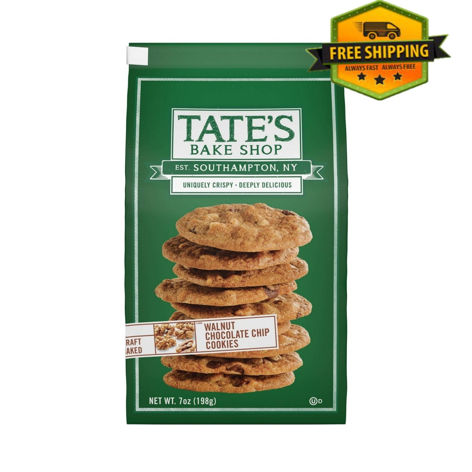 Tate’s Bake Shop Walnut Chocolate Chip Cookies – 7 oz