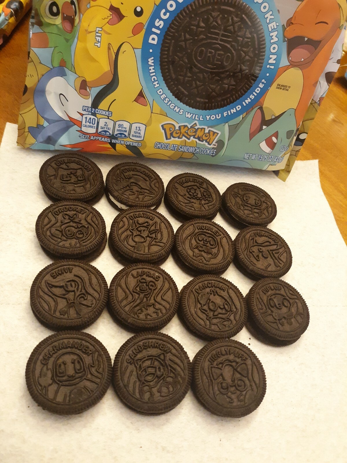 Nabisco Pokemon Oreos- custom package- 15 different cookies
