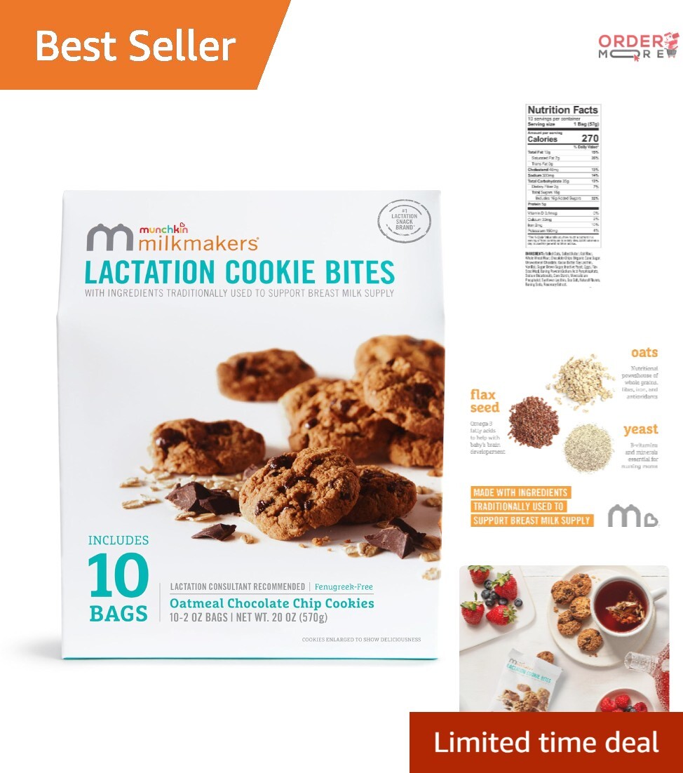 Lactation Cookies Oatmeal Chocolate Chip 10 Ct Supports Milk Supply Healthy S…