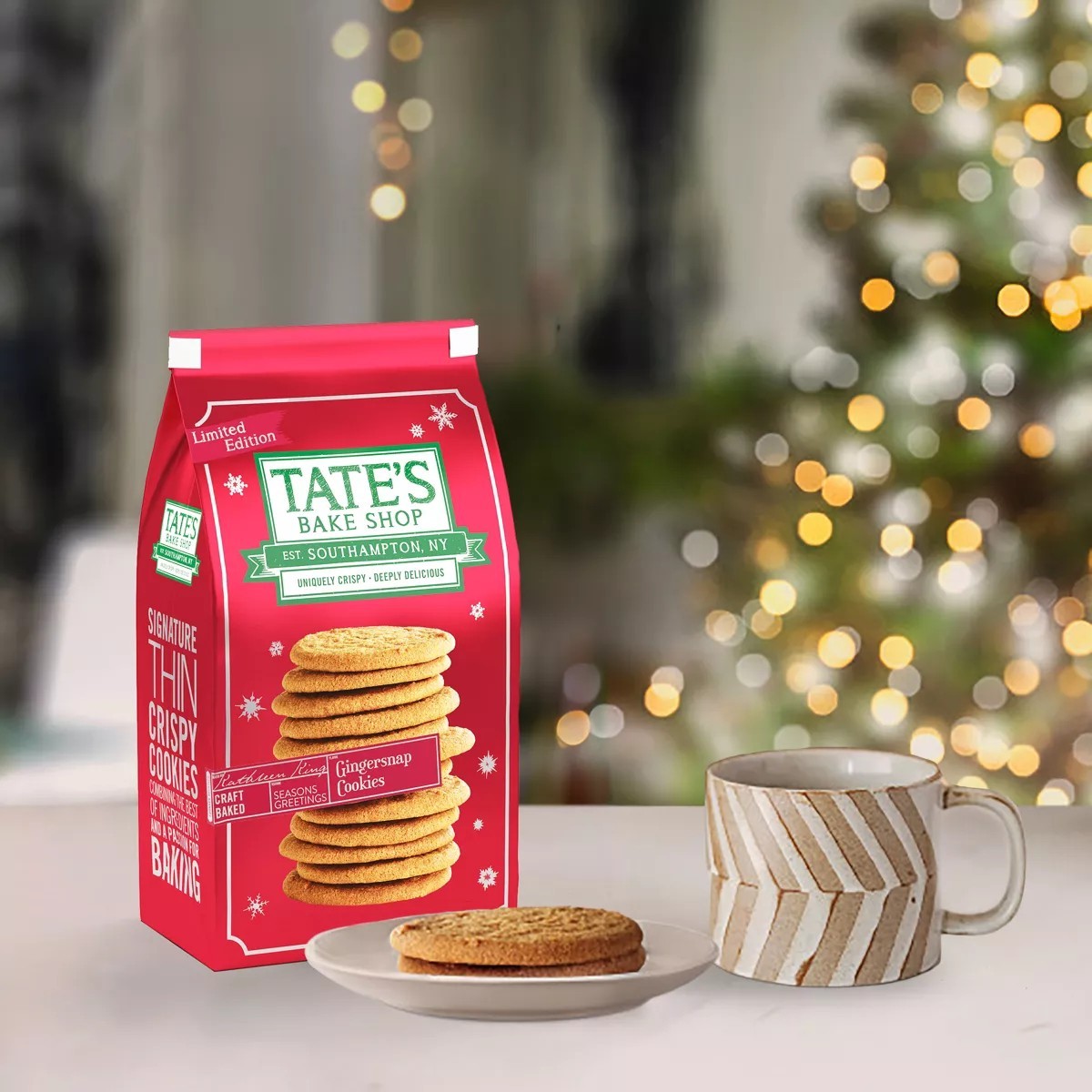 Tate’s Bake Shop Gingerbread Chip Cookies 7oz LImited Edition