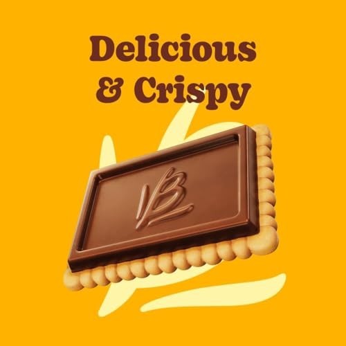 Crispy Chocolate-Covered Biscuit Cookies – Individually Wrapped Snacks, 25.3 oz,