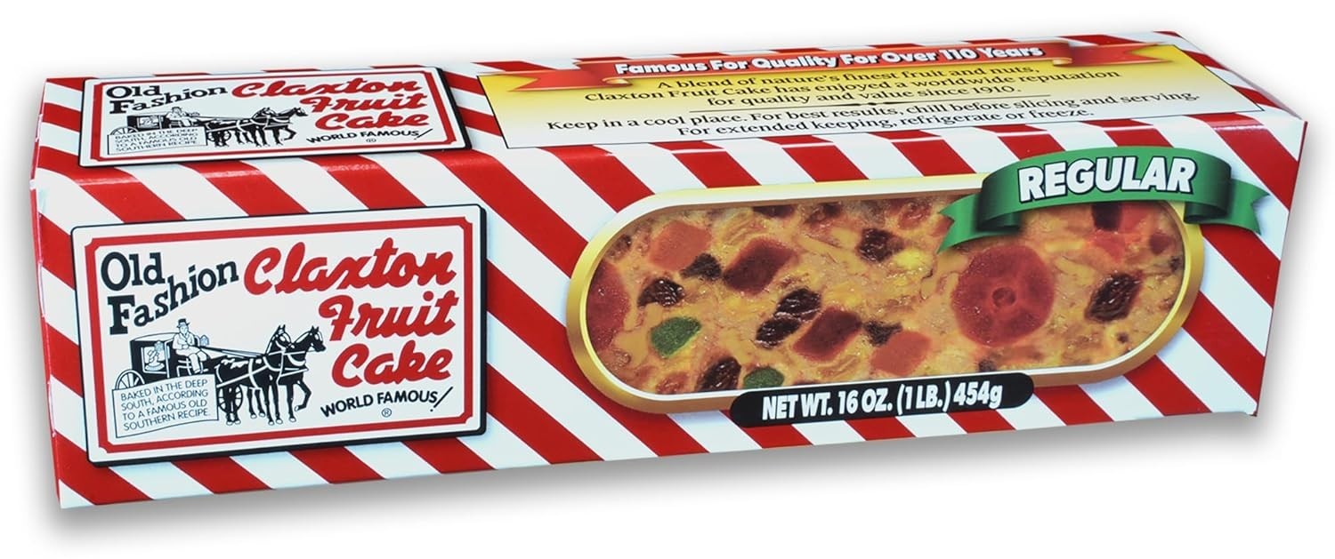 1-Lb. Regular Recipe | Old Fashioned Holiday Fruitcake Packed in Signature Cl…