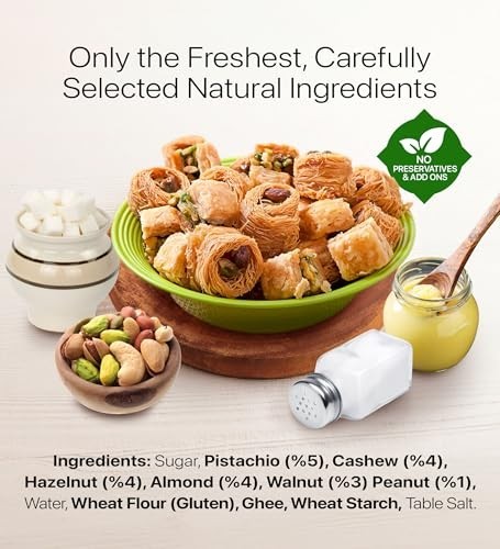 Turkish Baklava Gift Set – Assorted Pastry with Nuts & Spices – Halal Snack Box,