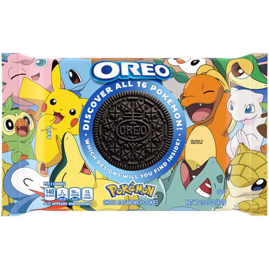 OREO x Pokémon Limited Edition Chocolate Sandwich Cookies (15.25 Oz) Sealed🔥HTF