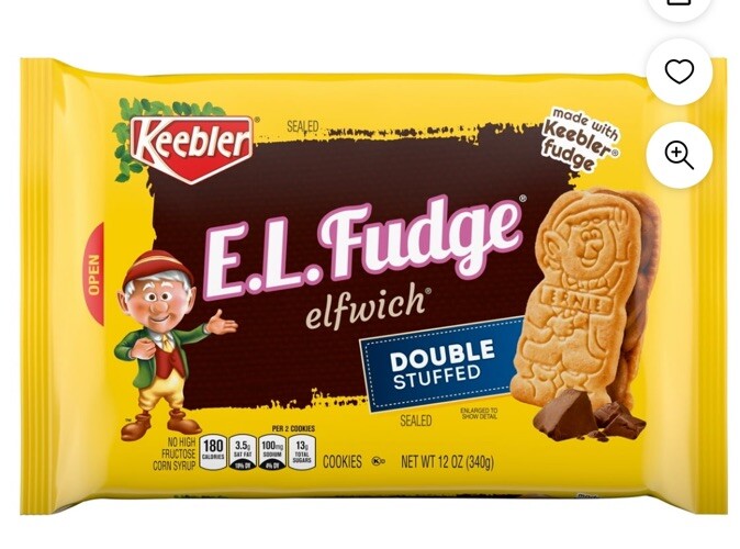 Keebler E.L. Fudge Double Stuffed Elfwich Cookies, 12oz