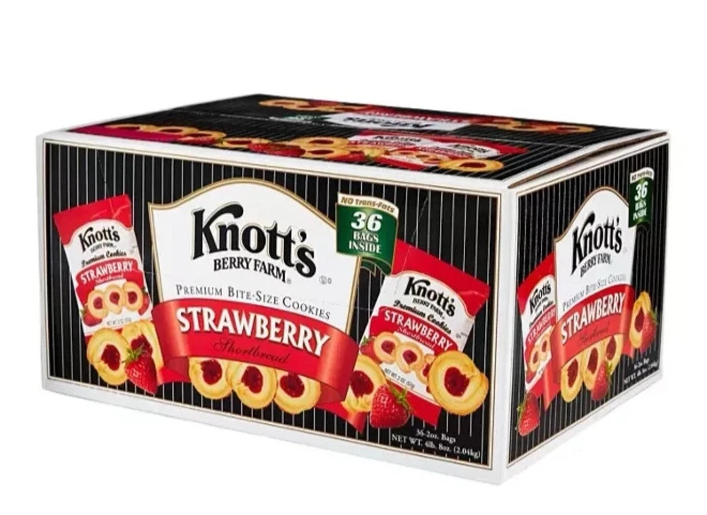 Knott’s Berry Farm Strawberry Shortbread Cookies, 2 oz., 36 pk.
