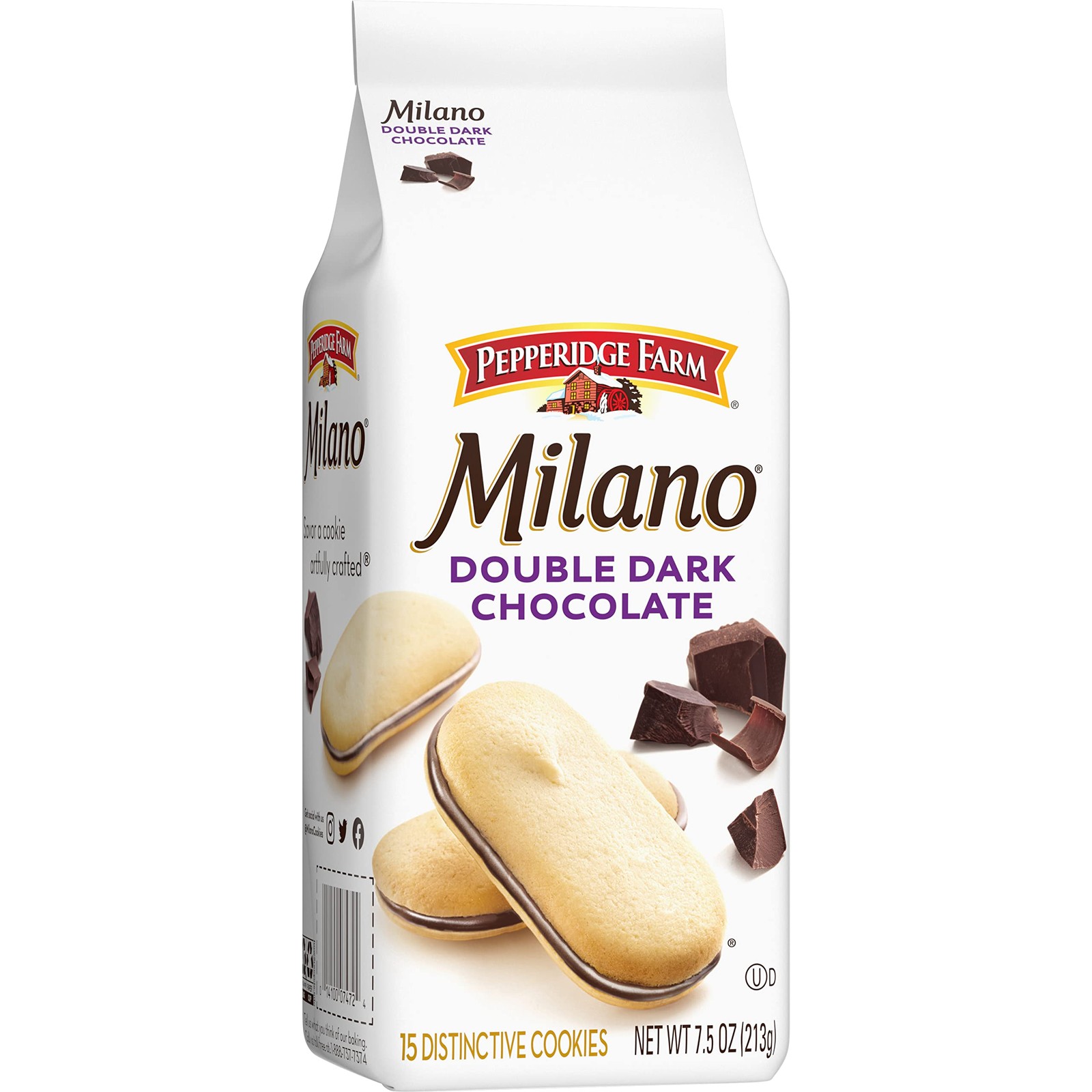 Pepperidge Farm Milano Double 7.5 Ounce (Pack of 1), Dark Chocolate