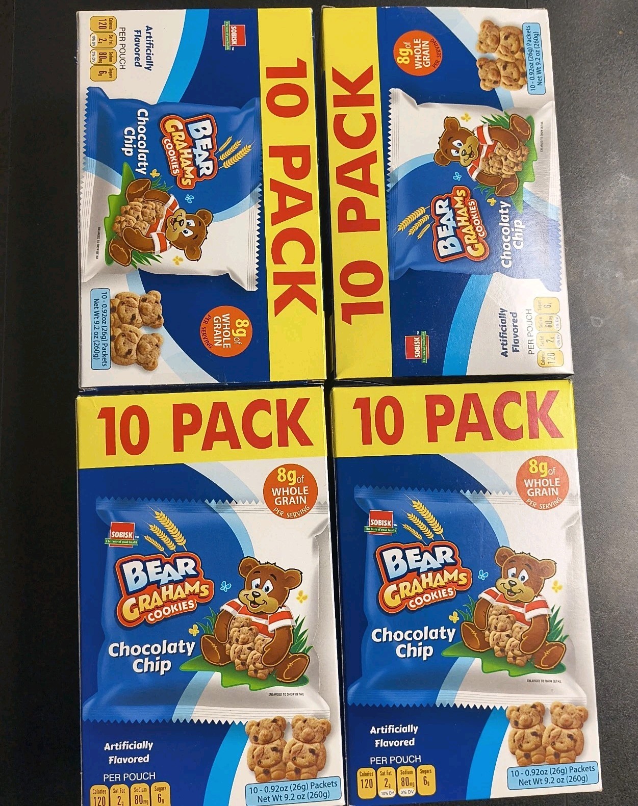Chocolate Chip Bear Grahams Cookies 10-ct. (4 Packs)