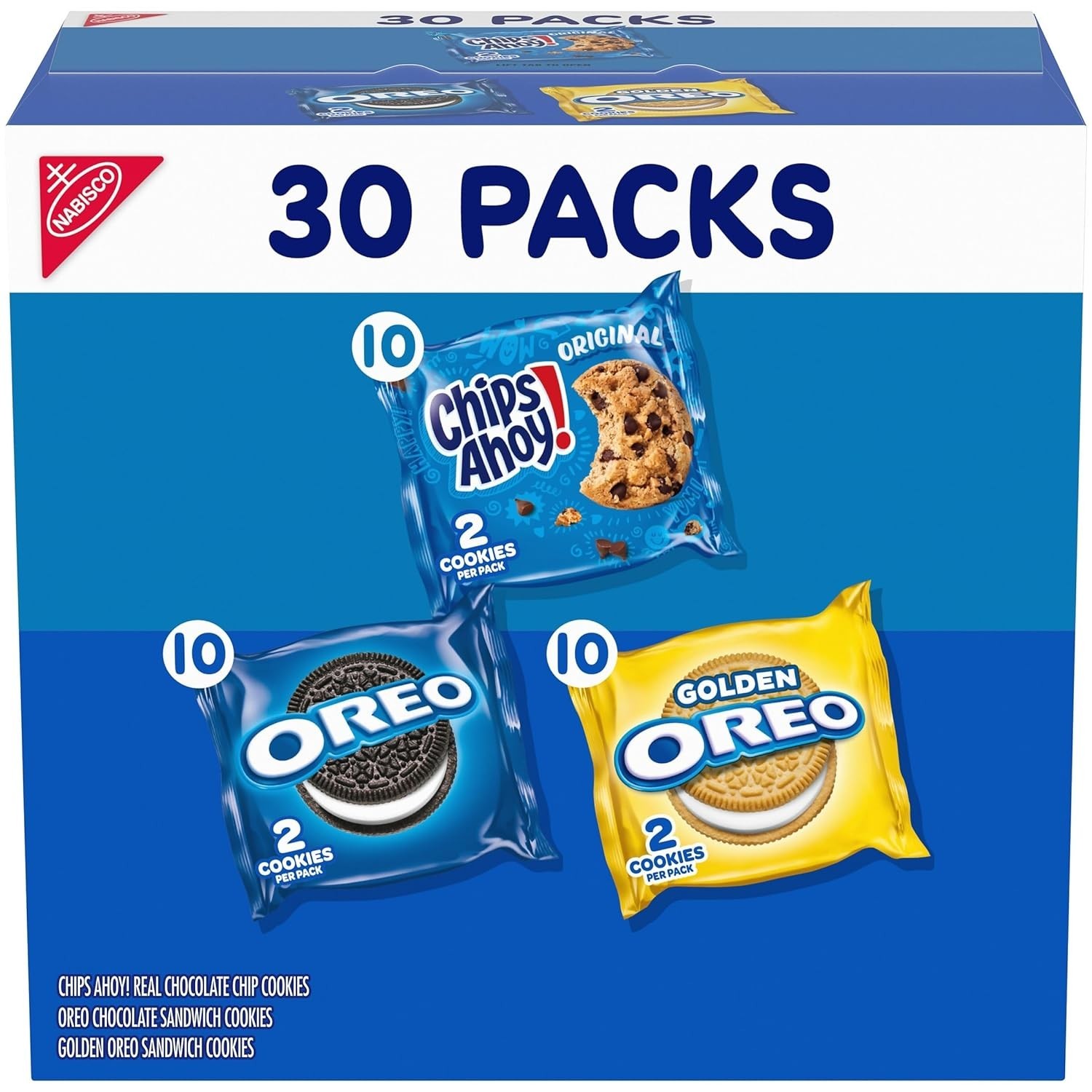 Convenient 30-Count OREO & CHIPS AHOY Cookie Variety – Perfect Treats for All