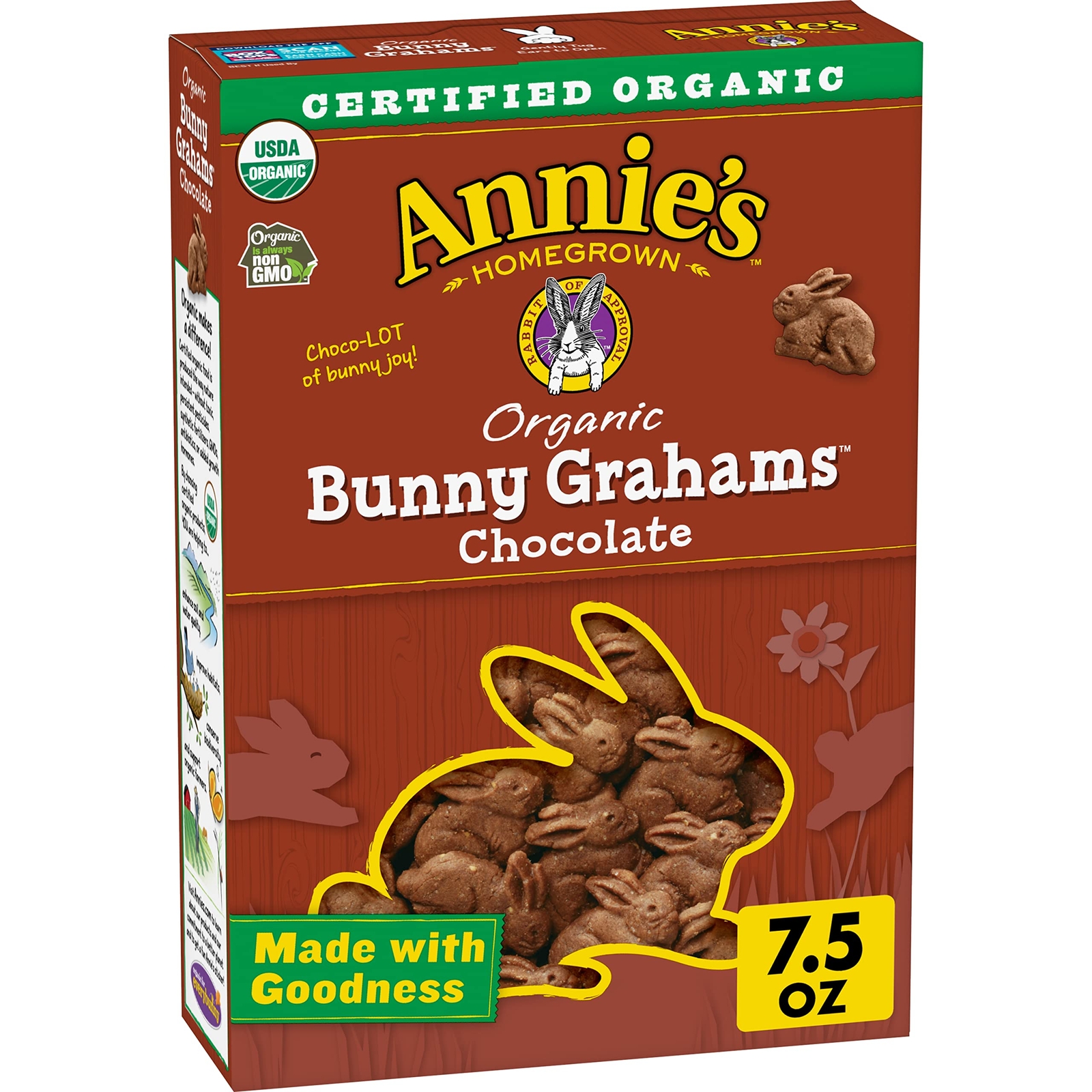 2x Annie’s Homegrown Chocolate Bunny Grahams, 7.5 oz