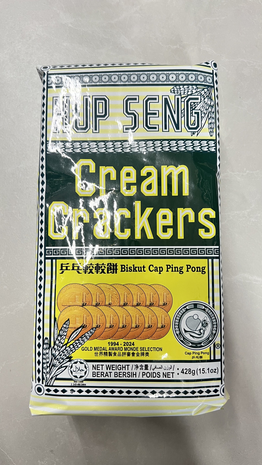 Hup Seng Ping Pong Cream Crackers 428g Authentic Malaysian Biscuits