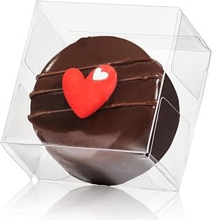RomanticBaking Clear Single Chocolate Macaron Box, 50pcs, 2.17″×2.17″×1.38″ | We