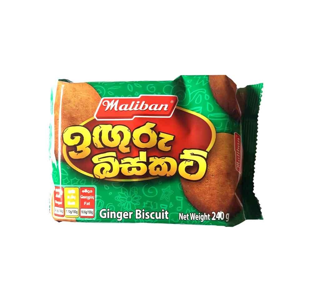 Maliban Ginger Nut Biscuit Original Sri Lanka 100%Natural Ginger Tea Cookie 240g