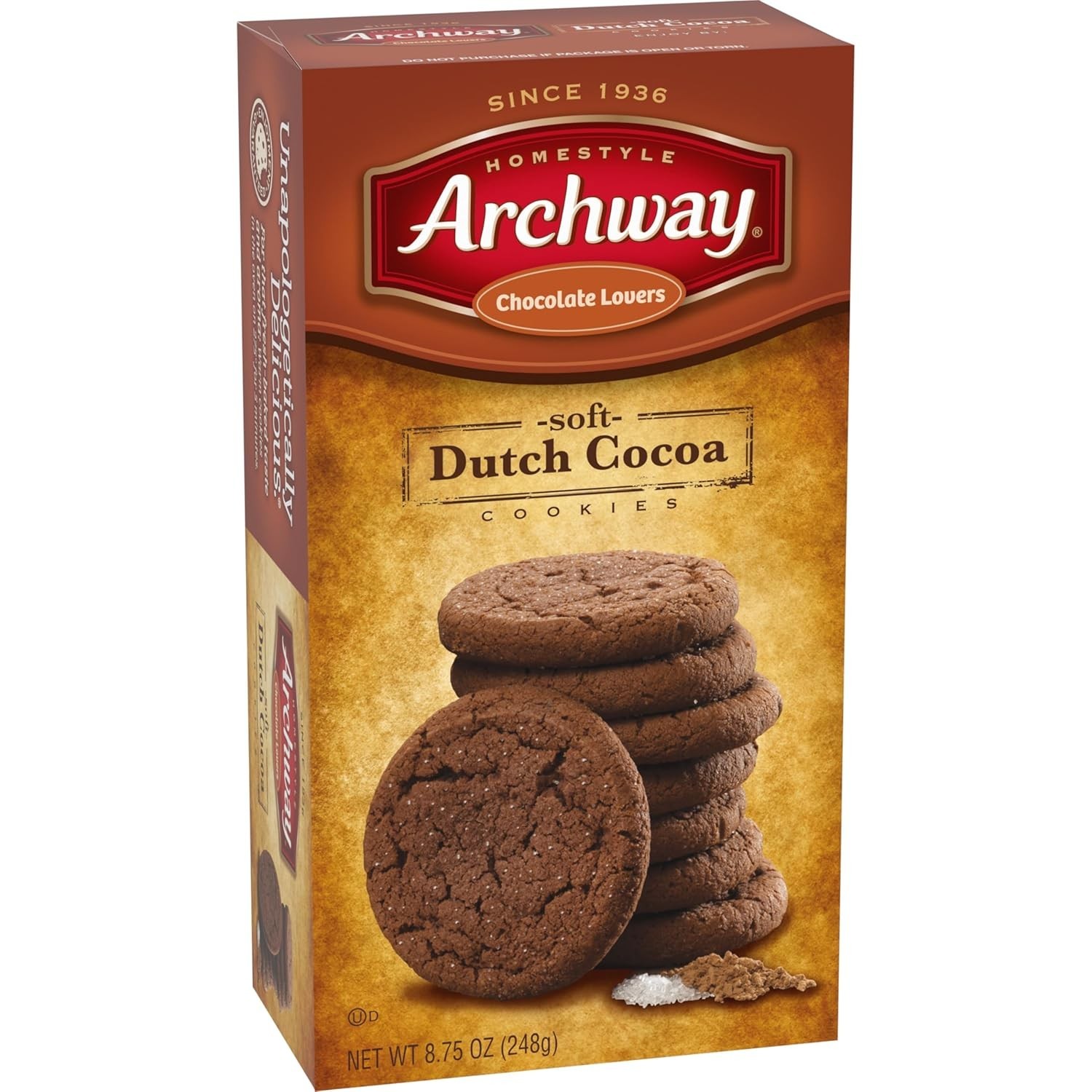 8.75 Oz Box of Soft Dutch Cocoa Cookies – Rich, Sugar-Sprinkled Delights