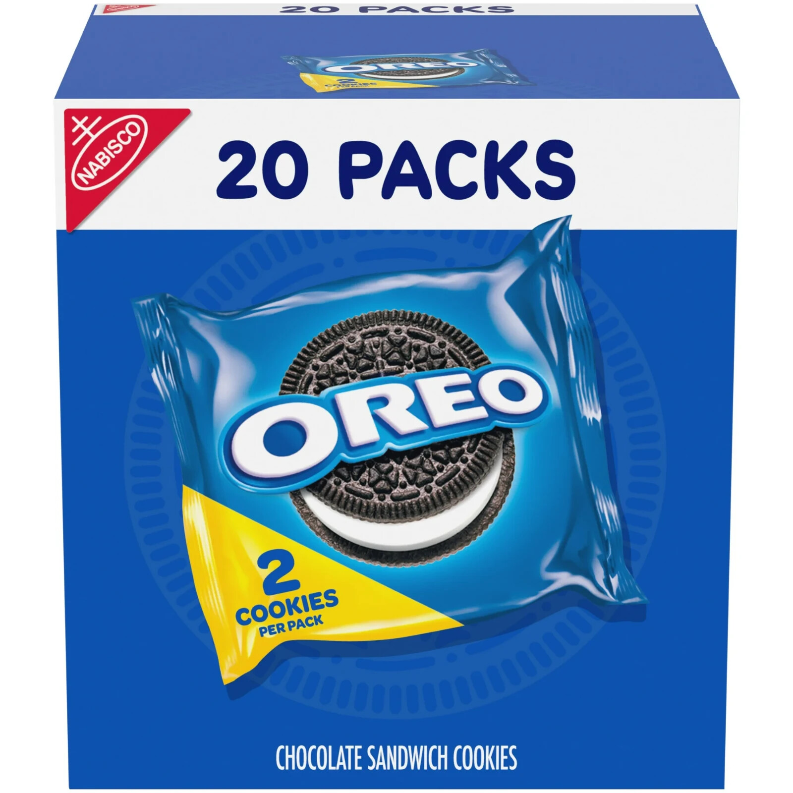 OREO Chocolate Sandwich Cookies, 20 Snack Packs (2 Cookies Per Pack)