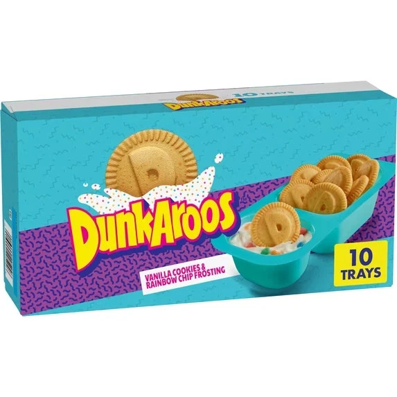 Dunkaroos Vanilla Cookies and Rainbow Chip Frosting, 10 Count, 10 oz.