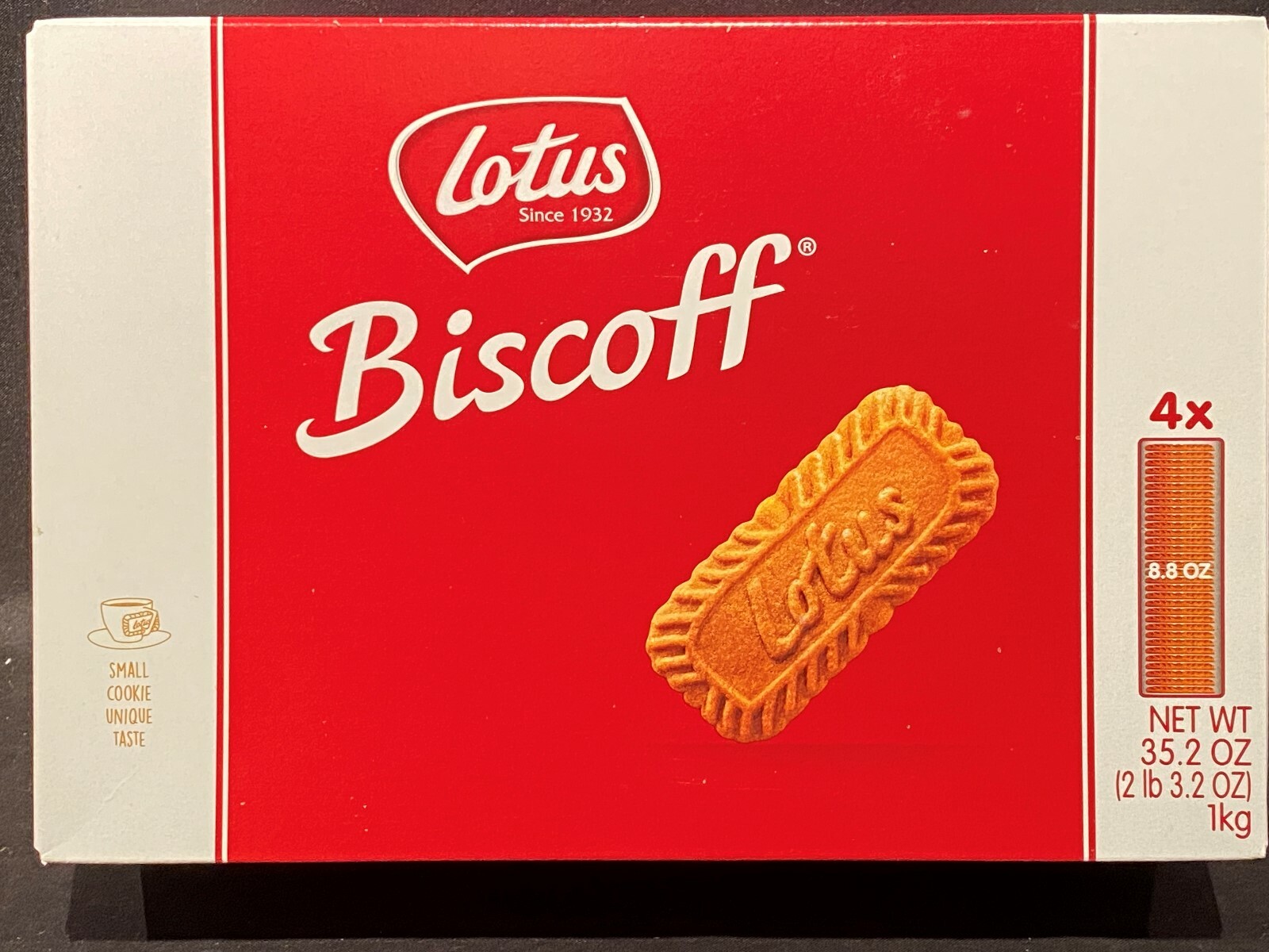 Lotus Biscoff Europe’s Favorite Cookies 4 Pks (128 Cookies / 35.2oz Total)