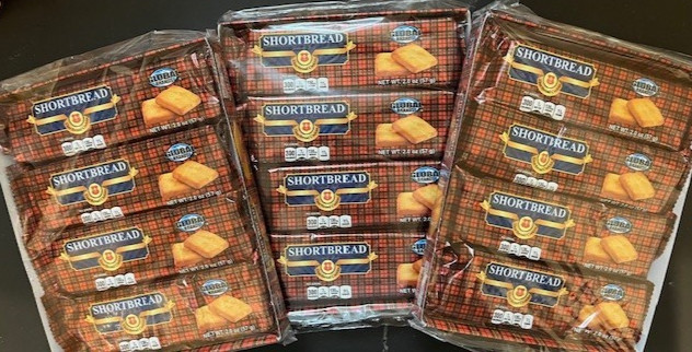Global Brands Shortbread Cookies, Delicious Taste! Coffee/Tea- 3 Boxes-12 Packs
