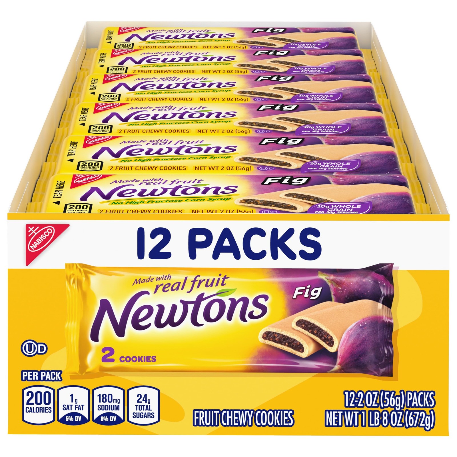 Newtons Soft & Fruit Chewy Fig Cookies, (Fig Bars), 12 12 Pack, No Color