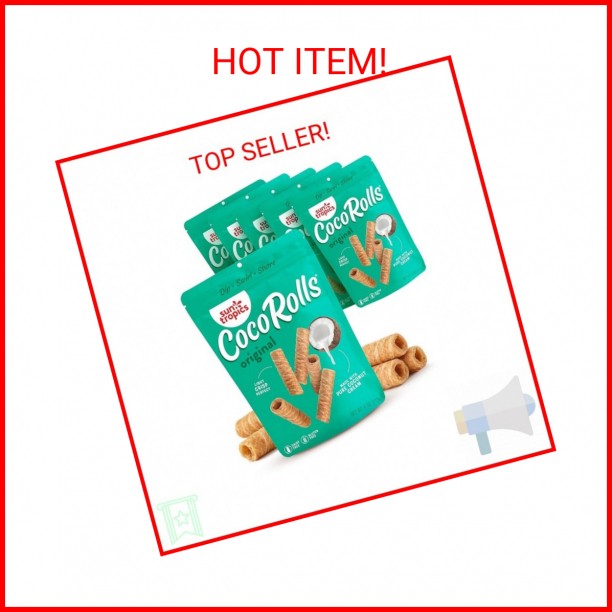 Sun Tropics CocoRolls Original Flavor- 6 count (4 oz each) | Crisp Rolled Wafer