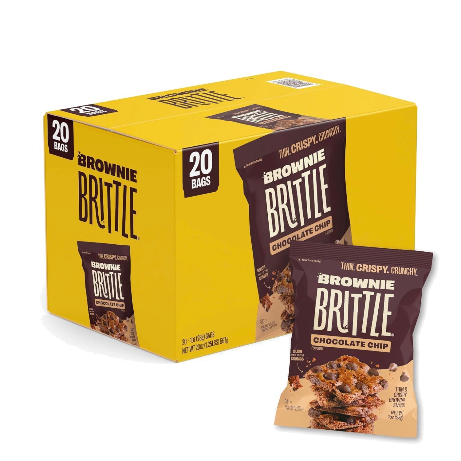 Crunchy Chocolate Chip Brownie Bites – Pack of 20