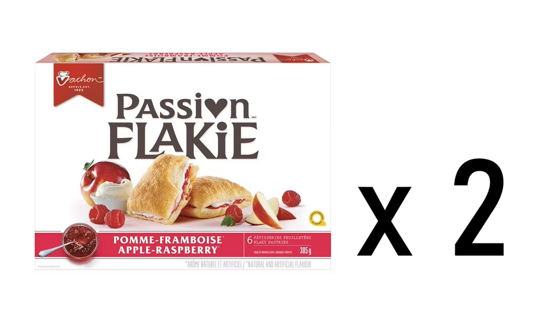 Vachon Passion Flakie Apple Raspberry Pastries 305g x2
