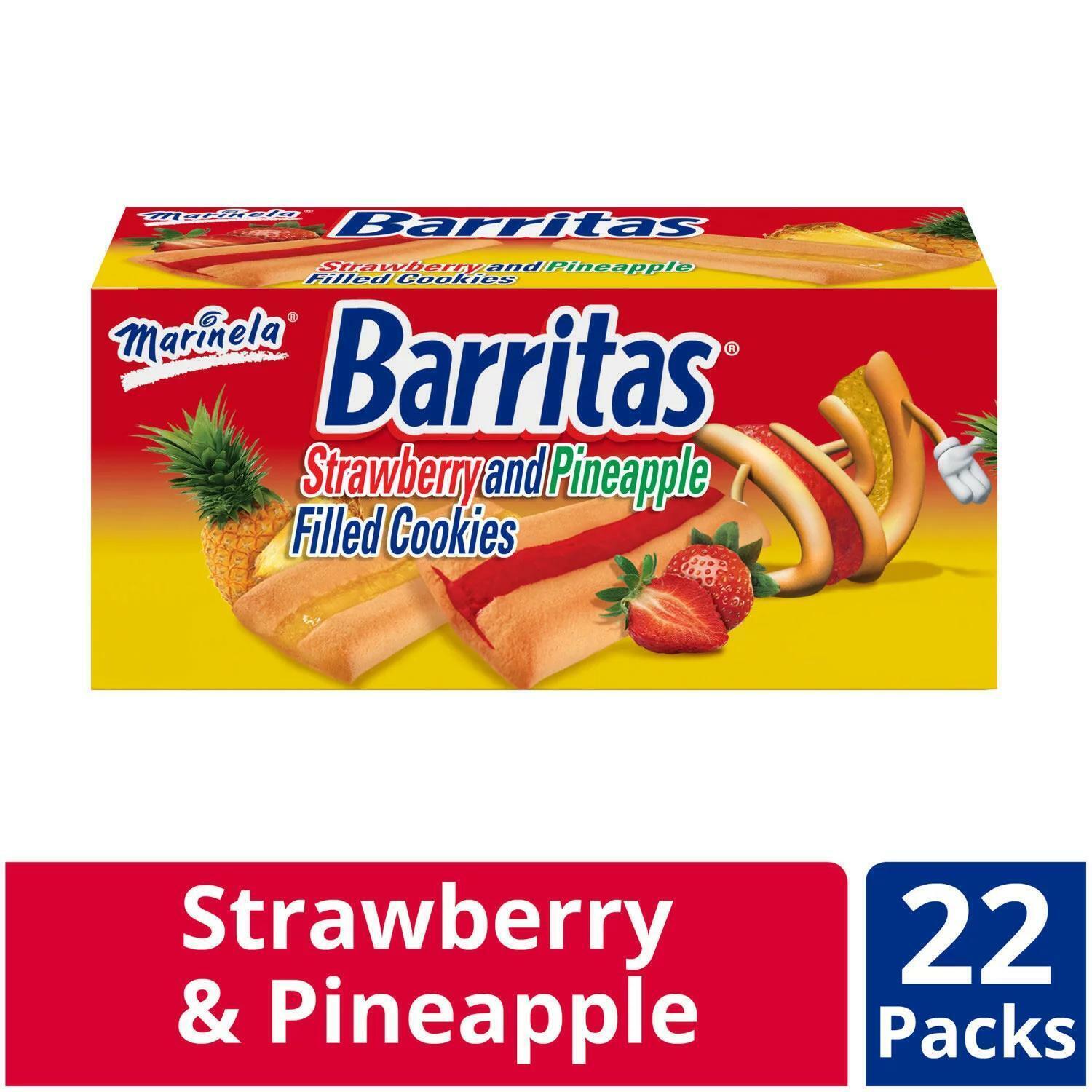 Marinela Barritas Strawberry and Pineapple Filled Cookies 22 Count, 42.68 oz