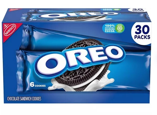 Nabisco Oreo Cookies Single Serve Packs Chocolate, 2.4 Oz each pack, 30 per box