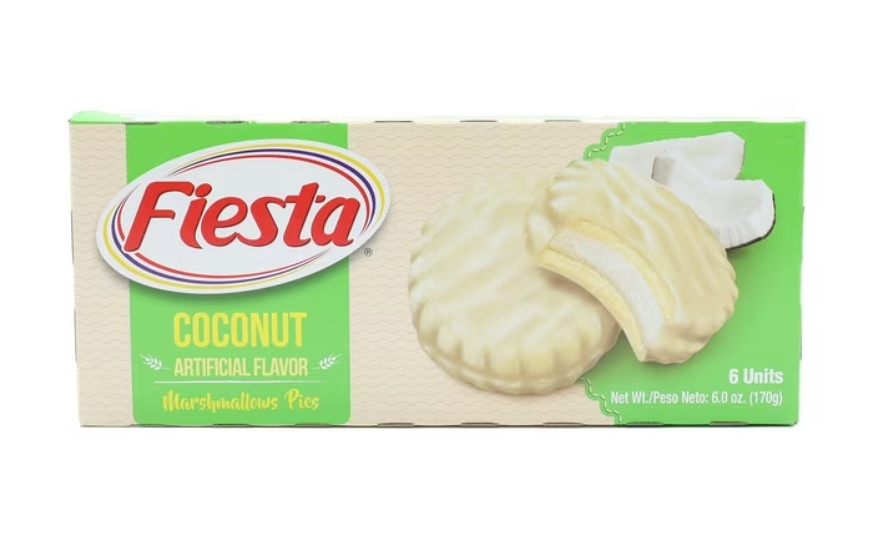 Fiesta Banana Marshmallow Pies (6 Count, 6.0 oz) Puerto Rican Sweet Snack