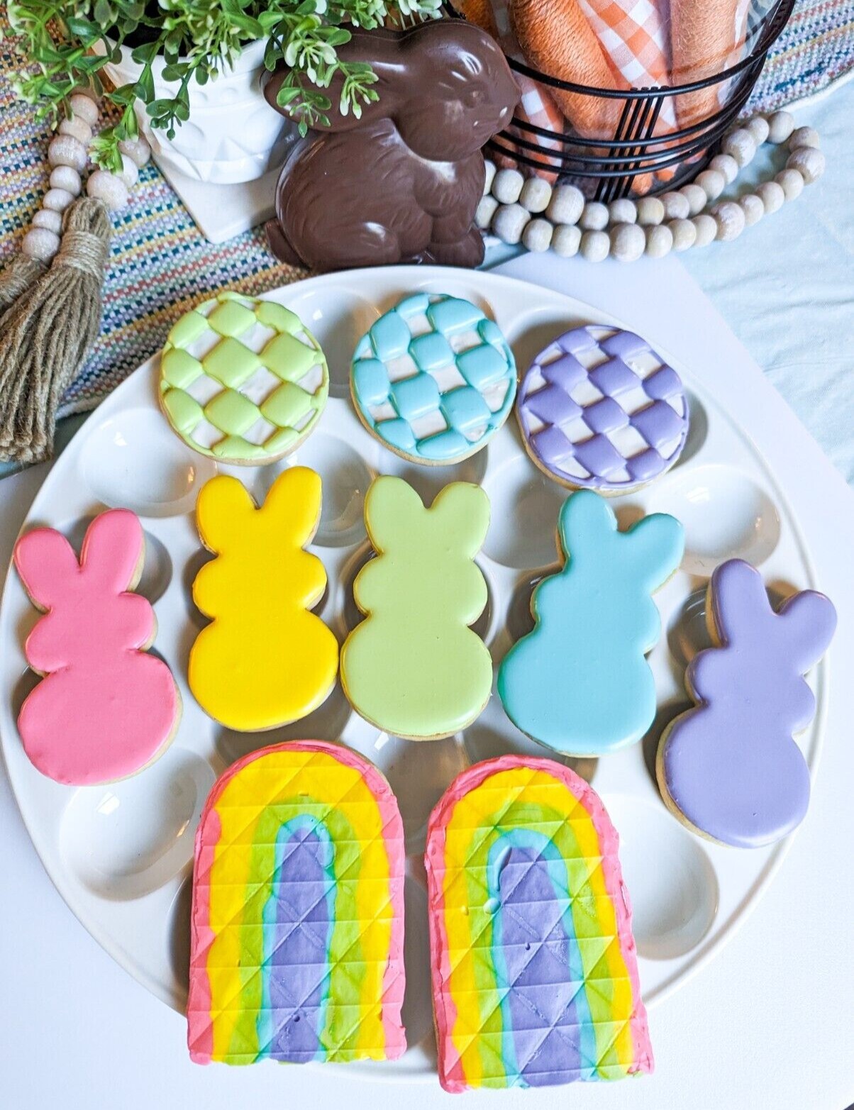 Easter Decorated Sugar Cookies – Vanilla – 1 dozen 12 cookies- Peeps, Easter Egg