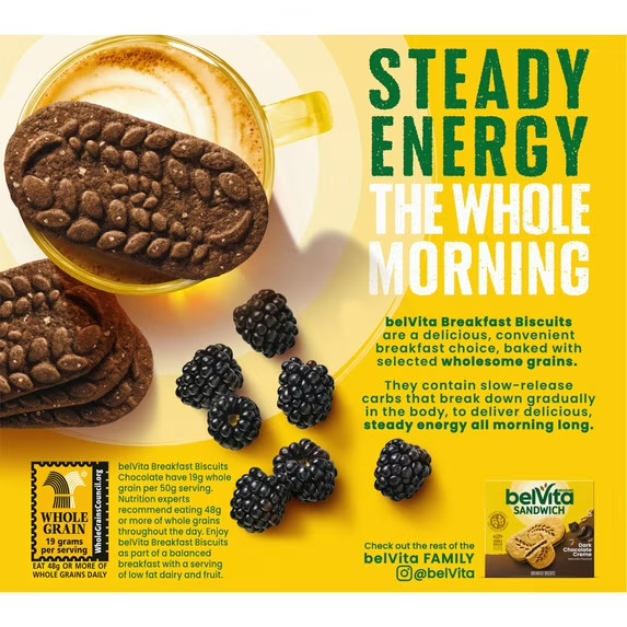 (3 pack) belVita Breakfast Bars Biscuits, Chocolate,5 Packs (4 Biscuits Per Pac)