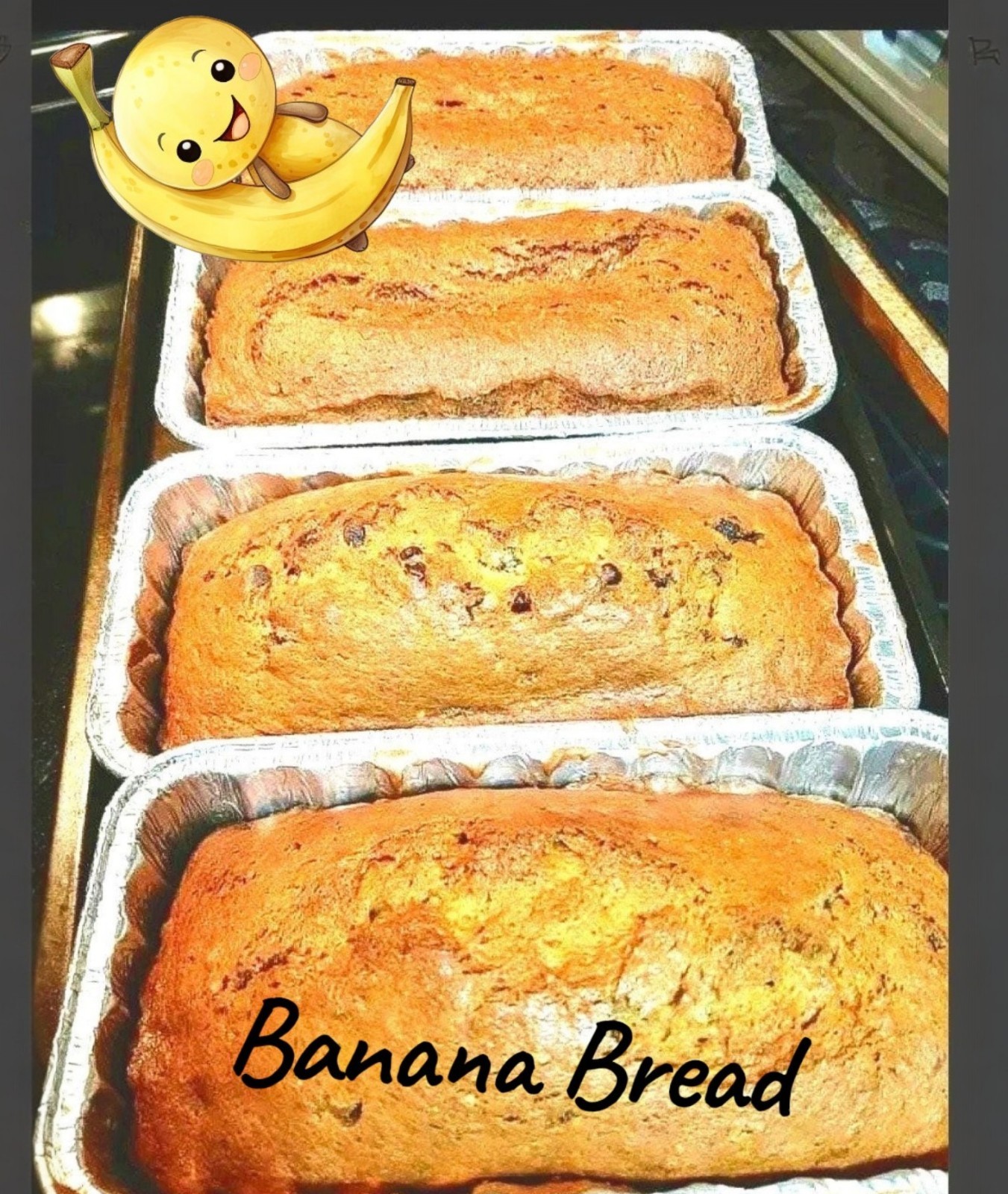 Homemade Banana Bread Cake. 8.5 x4.5 loaf