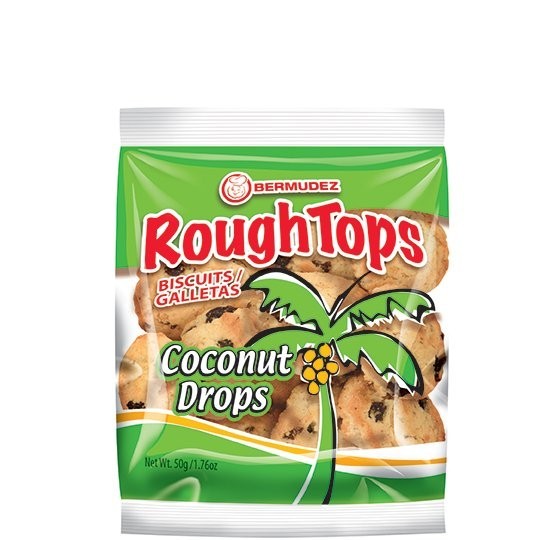 Coconut Rough Tops – 3-Pack (50g Each) Classic Jamaican Biscuit