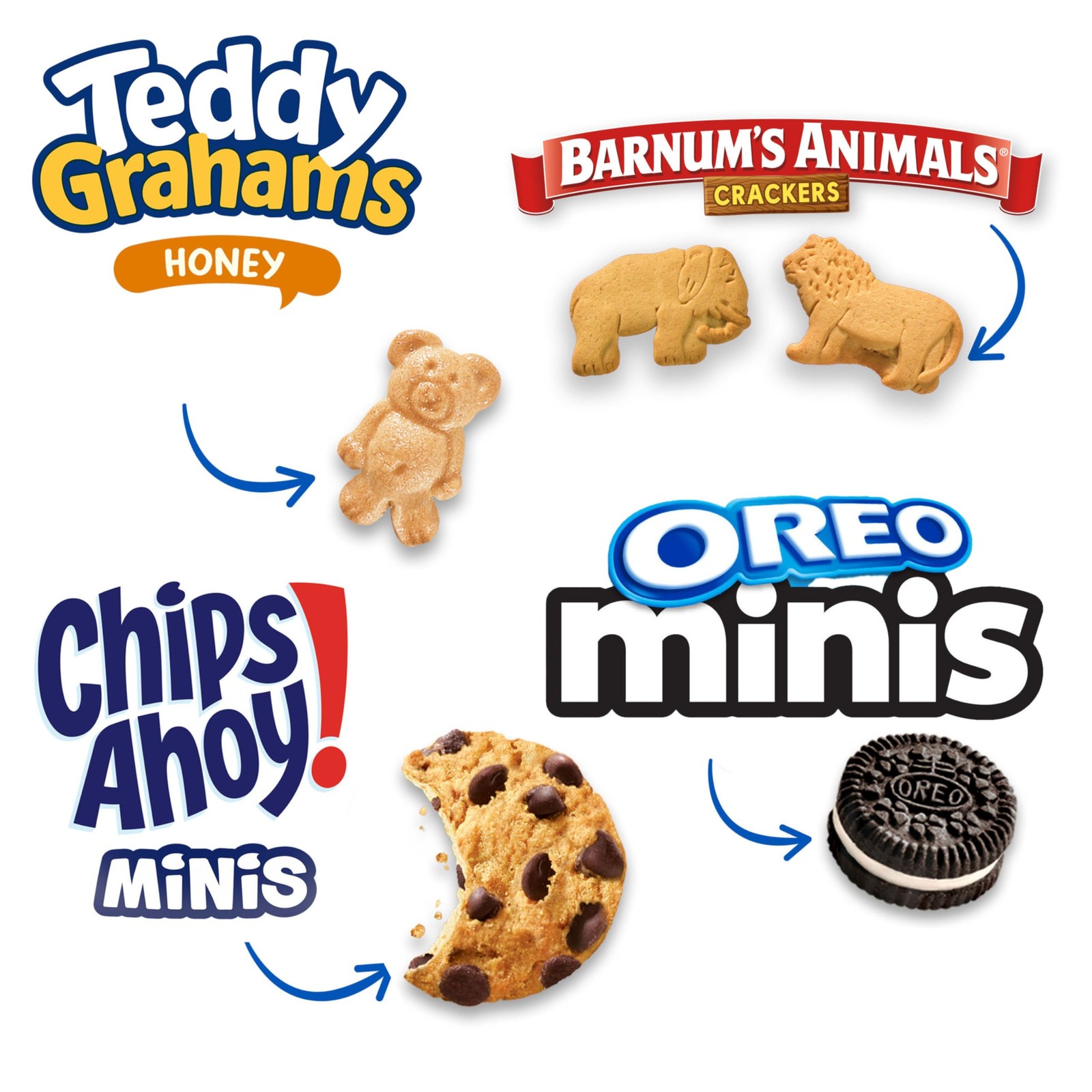 Nabisco Team Favorites Snacks Variety Pack, BARNUM’S 1 Ounce (Pack of 30)