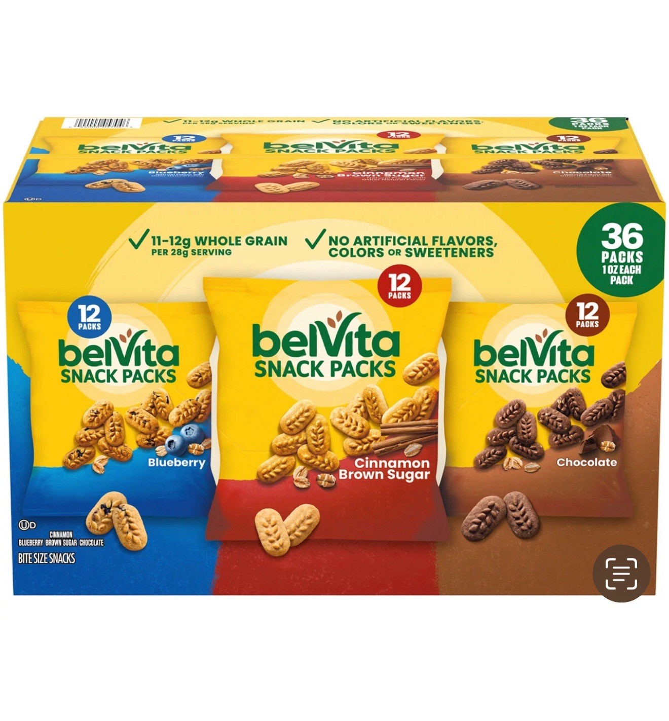 belVita Bites Breakfast Biscuits, Variety Pack, 1 oz., 36 pk.
