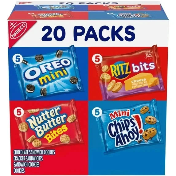 Nabisco Classic Mix Variety Pack, OREO Mini, CHIPS AHOY! Mini, Nutter Butter.,,
