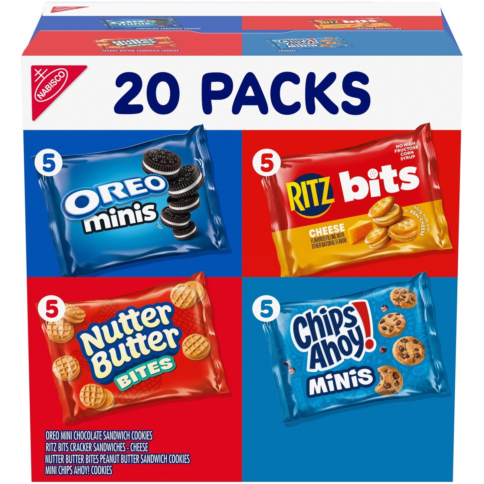 Nabisco Classic Mix Variety Pack, OREO Mini, CHIPS AHOY! Mini, Nutter Butter Bit