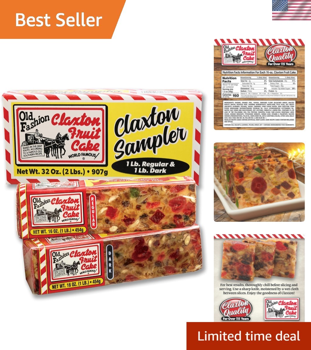 Fruitcake Selection – 2-1Lb Loaves, Individually Wrapped Gift Edition