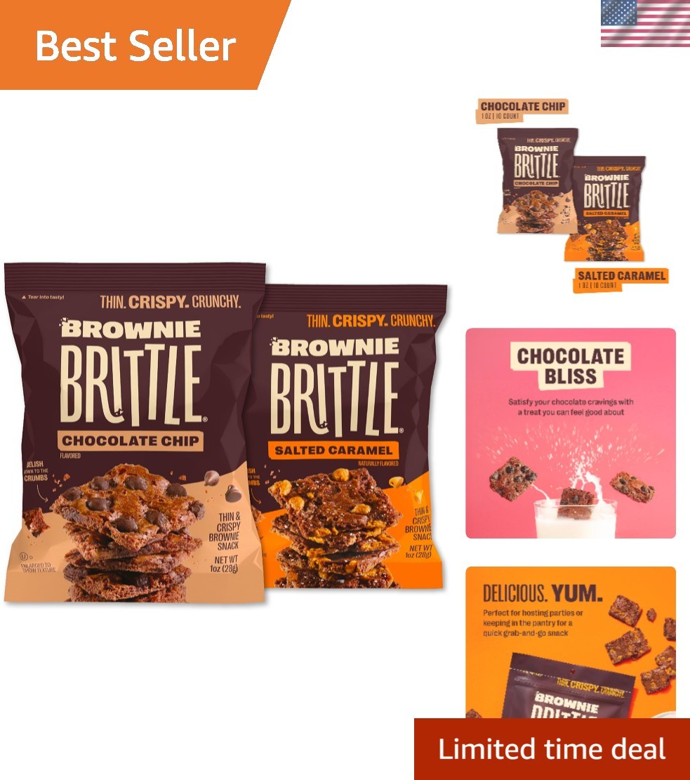 Gourmet Variety Pack: 20 Crispy Chocolate Chip & Salted Caramel Snack Bites