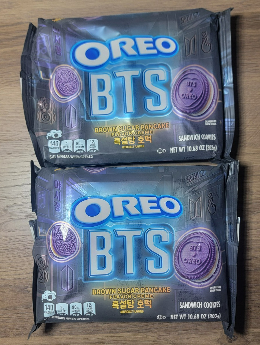 🔥2 x OREO X BTS BROWN SUGAR PANCAKE COOKIES LIMITED EDITION * FREE SHIP !*🔥
