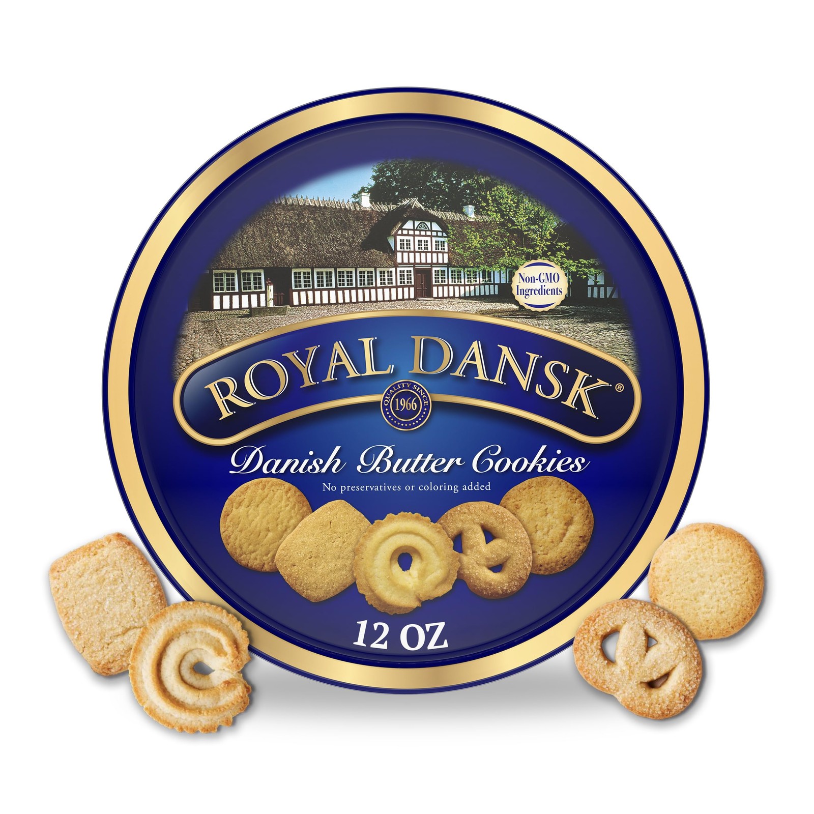 Royal Dansk Danish Butter Cookies, Premium 12 Ounce (Pack of 1), Brown